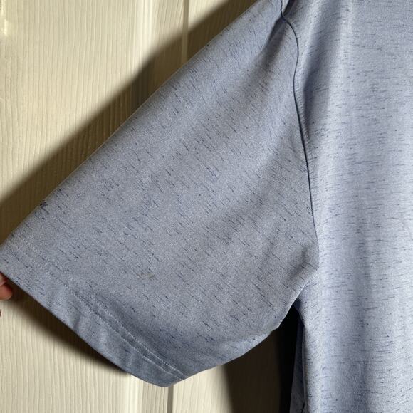 Men’s Walter Hagen 11 Majors Light Blue Heathered Short Sleeve Golf Polo Large - Picture 8 of 9